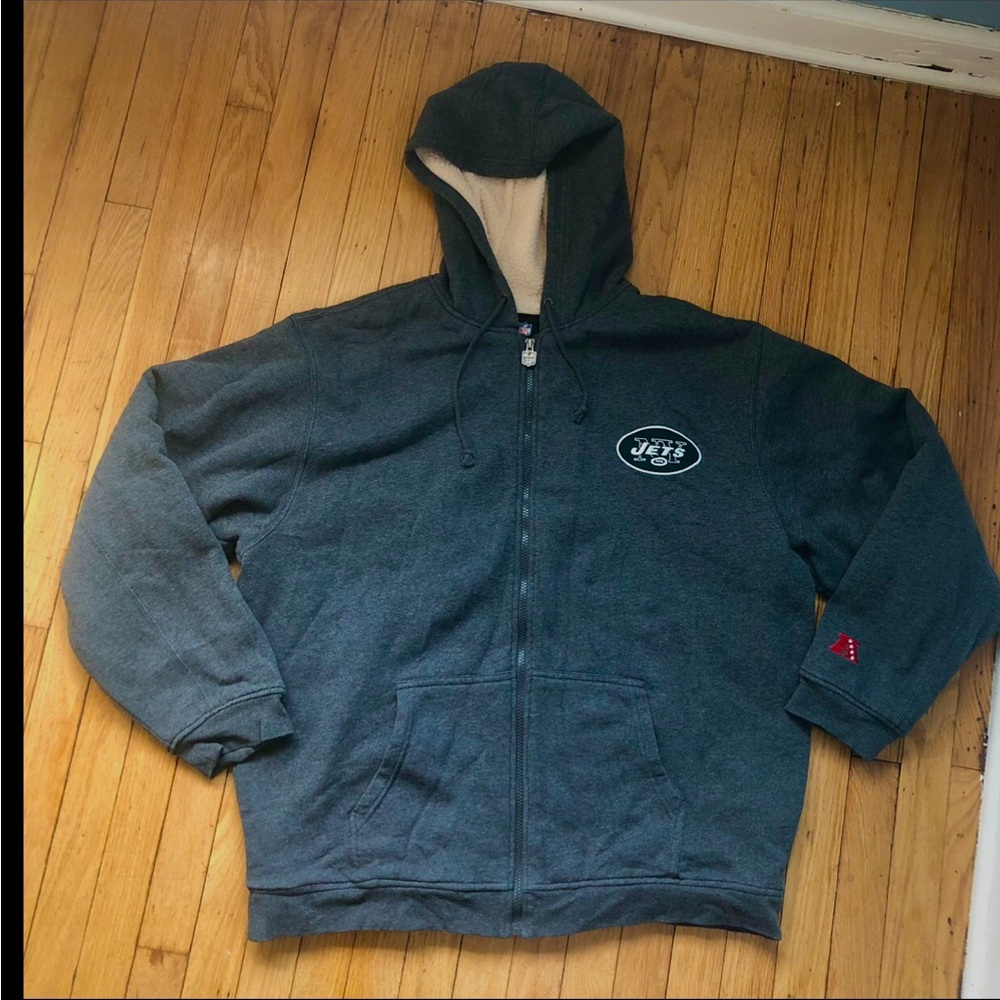 EUC NFL Pro Line Jets Fleece Lined Hoodie